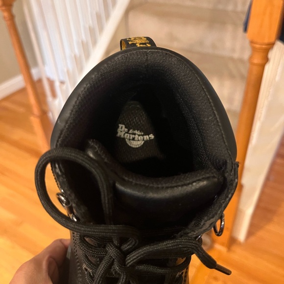 Dr. Martens Black Leather Combat Boots - Picture 7 of 9